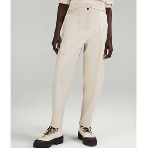 Lululemon Light Utilitech Cargo Pocket High-Rise Pant Natural Ivory Pants Sz 28